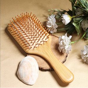 Natural Bamboo Wooden Paddle Hair <b>Brush</b> Eco Friendly Hair Care <b>Brush</b> for Women Men Professional Supply OEM - Product Image 5