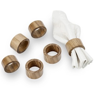Ronds de serviette élégants en bois, parfaits pour les restaurants, les hôtels, la restauration et l'utilisation quotidienne à la table, fabriqués à la main en Inde. - Product Image 6