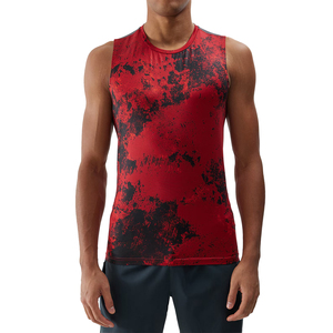 Custom Sublimation Printing Breathable <b>Running</b> <b>Singlet</b> Men's Seamless Sleeveless Vest Knitted Tank Top - Product Image 1