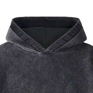 Sudadera con Capucha Extra Grande para Mujer, Negra, con Logotipo Personalizado de Alta Calidad, Color Sólido, Tejido de Algodón, Manga Larga, Transpirable, Estilo Urbano - Product Image 5