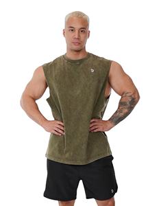 Camiseta sin mangas transpirable de gran tamaño para hombre, camisa muscular de gimnasio holgada para culturismo y ropa informal - Product Image 1
