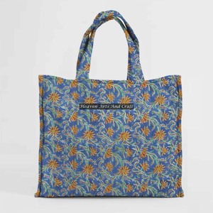 Spring/<b>Summer</b> Trendy Hand Block Print Large Quilted <b>Tote</b> <b>Bag</b> Printed Shoulder Quilted <b>Bag</b> Versatile For Women <b>Bag</b> - Product Image 1