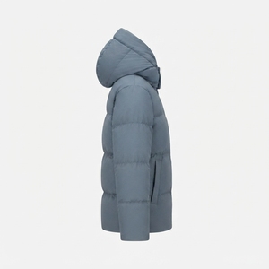 <b>Packable</b> Lightweight Canvas Puffer <b>Jacket</b> for Travel Hiking Outdoor Activities Mens Warm Hooded Winter Waterproof Front - Product Image 3