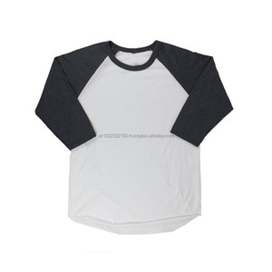 Vente en gros de T-shirts pour hommes 100% polyester, maillots personnalisés vierges à manches longues, maillots à manches courtes raglan, coupe ample, style jersey imprimé - Product Image 6