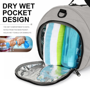 Sac de sport de luxe avec logo personnalisé, grande capacité, bandoulière amovible, doublure en polyester imperméable – Sacs de sport élégants - Product Image 6