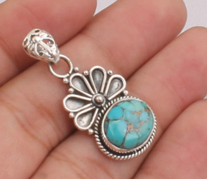 Pendentif en quartz fumé bleu naturel, argent sterling 925, serti à la main, bijoux en pierres précieuses, vente en gros, style bohème vintage 18 - Product Image 1