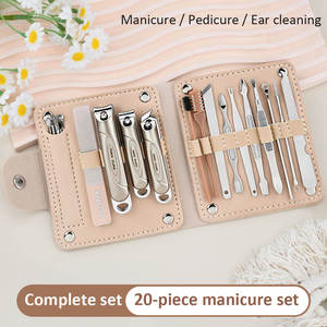 Anaaif Enterprises 20-Piece Stainless Steel Professional Manicure <b>Pedicure</b> <b>Set</b> 10-in-1 Nail Clipper Cuticle Nipper Nail File - Product Image 5