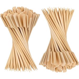 Spiedini di Bambù di Alta Qualità, 200 Pezzi, 10 Pollici, Design a Paletta, Stuzzicadenti per Cocktail, Kebab, Grigliate, Accessori per Barbecue - Product Image 1