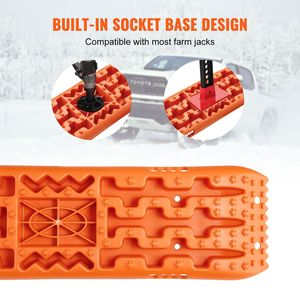 Tavole di Trazione in PP da 10 TON per Recupero Veicoli/Auto/Pickup/SUV/Camper, Tappetini per Pneumatici, Coppia di Rampe e Scale - Product Image 4
