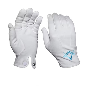 Guantes Masónicos para Hombre, Diseño Formal Tradicional, Ajuste Suave y Cómodo, Perfectos para Rituales de Logia, Ceremonias y Uso Oficial, Personalizados - Product Image 3