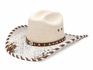 Chapeau de cowboy occidental pour enfants, casquette de chevalier, grand bord, pour fête d'été, performance en extérieur, chapeau de soleil touristique à large bord - Product Image 1