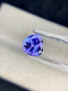 Pierre précieuse naturelle Tanzanite bleu violet, taille poire, pierre non montée pour la création de bijoux personnalisés, bague, pendentif, collier, cristal - Product Image 1