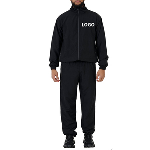Wholesale Customized Men's Hooded Printed Track Suit Workwear 100% Cotton Breathable Quick Dry Plus Size - Product Image 5