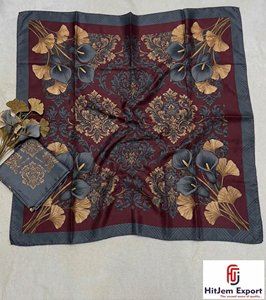 Tela de satén al por mayor para bufandas, con logo impreso, fabricante OEM/ODM, servicio de etiqueta privada para promoción de marca y regalos. - Product Image 2