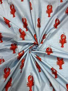 Tela de Algodón Orgánica Ecológica con Diseño de Langosta Estampada para Prendas, Bolsas, Proyectos de Manualidades y Decoración del Hogar - Product Image 6