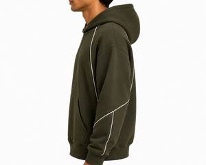 Sweat à capuche vierge premium pour homme en molleton de coton épais, style streetwear, doux, chaud et décontracté, pour la mode et la vente en gros - Product Image 3