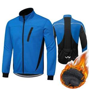 Custom Logo Plus Size Softshell Thermal <b>Reflective</b> Waterproof Winter <b>Cycling</b> <b>Jacket</b> Men Bike - Product Image 2