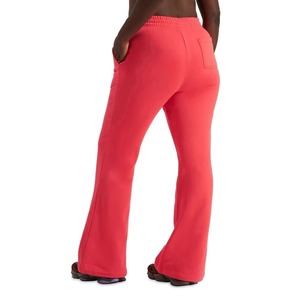 Pantalones de Felpa para Mujer, Cintura Alta, Color Sólido, Corte Regular, Largos, Casuales, para Invierno, Cintura Elástica, Tejido de Punto, Spandex, Secado Rápido - Product Image 2