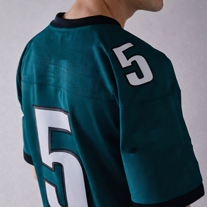 เสื้อฟุตบอลอเมริกันพรีเมียมแบบสั่งทำพิเศษสำหรับผู้ชาย เสื้อกีฬาตาข่ายระบายอากาศดี รับผลิตแบบ OEM แบรนด์ส่วนตัว ชุดฝึกซ้อมสำหรับทีม B2B สหรัฐอเมริกา - Product Image 3