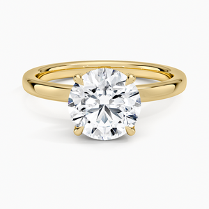Bague de fiançailles solitaire ornée d'un halo caché en diamant - Product Image 1