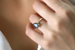 Teardrop Natural <b>Labradorite</b> Faceted Gemstone Prong Setting Women's Fine Jewelry 100% Pure S925 Sterling Silver Custom Fine <b>Ring</b> - Product Image 4