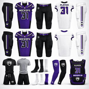 Reba Sports Pro American Football Uniform Set Custom Jersey Pants <b>Socks</b> Full Gear Sublimation Team Kit - Product Image 1