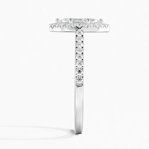 Bague Aurelia en argent 925 avec coupe marquise, ornée d'un halo de diamants Odessa, 2 carats, couleur D, VVS1, moissanite certifiée GRA, abordable - Product Image 6