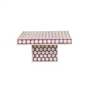 Support à gâteau carré en os incrusté, superbe et très vendu, écologique, résistant au four et au lave-vaisselle, présentoir luxueux pour cupcakes et pâtisseries - Product Image 2