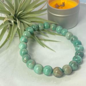Pulsera de Cuentas de Crisoprasa Natural en Forma de Bola, Verde, para Sanación, Reiki, Energía, Joyería, Regalo, 8mm, Venta al Por Mayor - Product Image 4