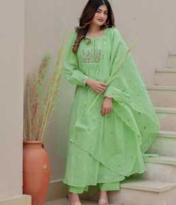 Pink Embroidered Kurti Kurti Set for Women Modern Indian Pakistani Outfit Casual Wedding Party Wear - Product Image 2
