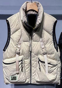 Outdoor Hooded Multi-pocket Puffer Two Piece Jacket Set for <b>Men</b> with Strap and Front Logo Sample - Product Image 4
