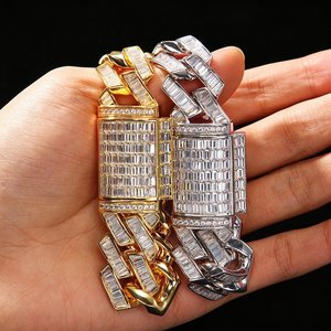 Bracelet à maillons cubains en argent sterling 925 avec fermoirs sécurisés et diamants Moissanite pour unisexe, idéal pour le quotidien et les mariages - Product Image 6