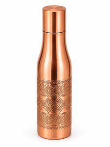 ขวดน้ำทองแดงสลักลาย ของขวัญเพื่อสุขภาพทำมือ - Product Image 6