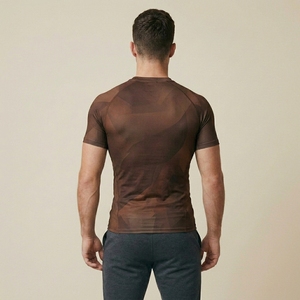 Custom Fitness Compression Shirt Men Half Sleeve Athletic Training Gym Running Performance Sportswear Wear - Product Image 2