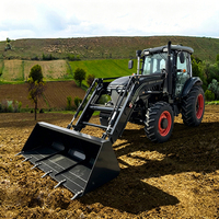 Tracteur agricole puissant 50 CV 4x4 4WD avec moteur diesel YTO et boîte de vitesses à transmission automatique, économie d'énergie pour l'agriculture