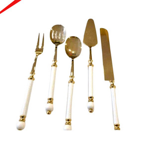 Cubiertos de Lujo en Acero Inoxidable Dorado, Juego de Cubiertos Dorados, Vajilla Real para Restaurantes - Product Image 3