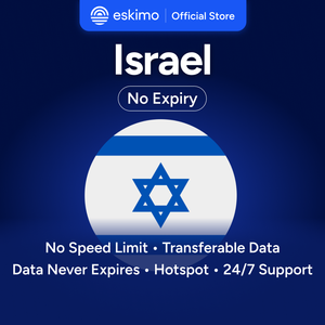 Eskimo Israël 3 Go eSIM sans expiration des données, données de voyage, vitesse rapide 5G/4G, pas de carte SIM physique requise, S-ISR-03, Smartphones numériques - Product Image 1