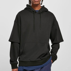 Modern Street Men Double Layer Hoodie | <b>Thick</b> Dual-Layer Fabric | Custom Logo Branding for Fashion Labels - Product Image 1
