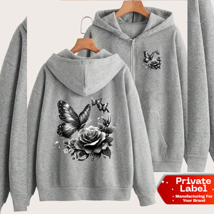 Sudaderas con Capucha de Forro Polar Cálido para Mujer, con Logotipo Personalizado, Sudaderas Gruesas Lisas - Product Image 1