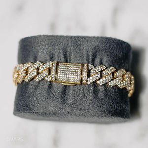 Bracelet Chaîne Cubaine Hip Hop de Luxe en Argent 925 Certifié VVS Miami Moissanite, Bijoux Givrés pour Hommes et Femmes - Product Image 1