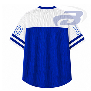 Camiseta de malla para mujer Zeta Phi Beta ZPB Sorority, cuello en V, manga corta, azul y blanco, con bloques de color, transpirable, informal. - Product Image 3