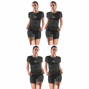 Conjunto de 2 piezas para mujer, superventas, nueva llegada, algodón, conjuntos de mujer con logo personalizado impreso, conjuntos de camisetas y pantalones cortos para mujer - Product Image 6