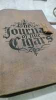 Le Journal des Cigares Fins, carnet artisanal en cuir à couverture rigide avec fermeture à sangle, cadeau, 120 feuilles