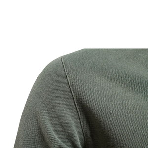 Men's <b>Orange</b> Short Sleeve Knitted <b>Polo</b> Shirt Regular Fit Casual Solid Color Button Design - Product Image 3