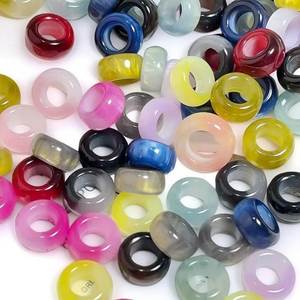 Perles en résine acrylique à motif floral 5 pétales, dégradé pastel, perles intercalaires lâches pour nail art et fabrication de bijoux DIY - Product Image 3