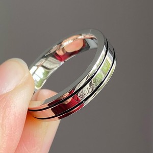 Minimalist Lab Grown Diamond Band <b>Ring</b> Double Row Platinum Stackable Wedding Band <b>for</b> Women and <b>Men</b> Fine Jewelry - Product Image 6