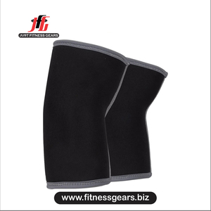 Genouillère en néoprène noir avec bordure rouge, à enfiler, compression, soutien, respirante, protection universelle unisexe toutes saisons - Product Image 6