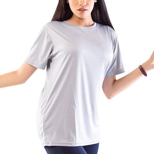 T-shirt côtelé à manches courtes et col rond, coupe ajustée, style rétro américain pour filles et femmes, idéal pour l'été, disponible en faible quantité minimale de commande (MOQ) - Product Image 1