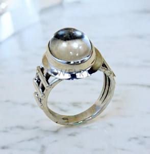 แหวนเงินแท้ 925 ประดับพลอย แหวนเงินทำมือประดับคริสตัลพลอย ราคาขายส่ง เครื่องประดับเงิน - Product Image 1