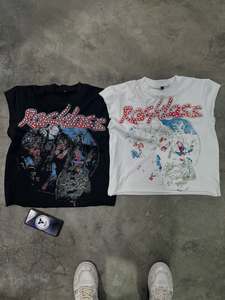 เสื้อกล้ามโอเวอร์ไซส์ผู้ชาย พิมพ์ลาย DTG ผ้าคอตตอน 100% เสื้อยืดแขนกุดสำหรับผู้ชาย รับผลิตตามสั่งพร้อมโลโก้จากผู้ผลิตชั้นนำ - Product Image 1